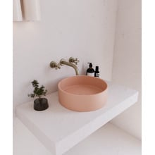 Concrete Smooth 390mm Round Above Counter Basin